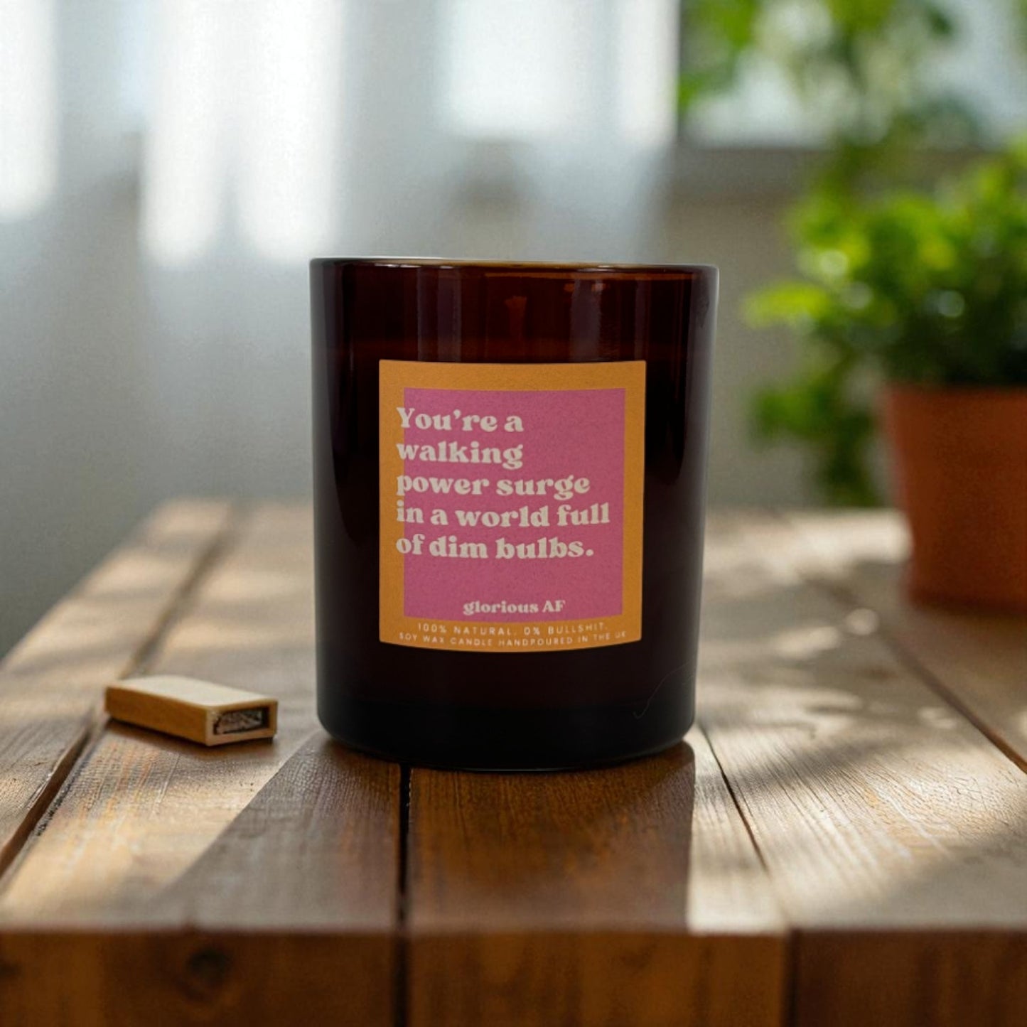"Power Surge" Funny Candle