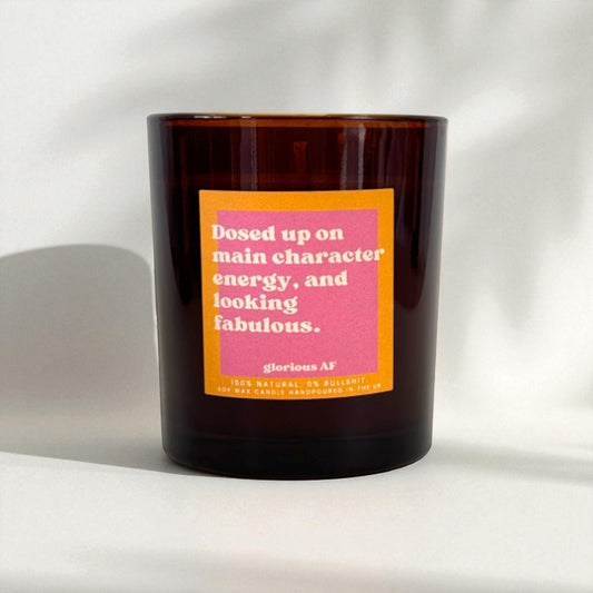 "Dosed up on main character energy, and looking fabulous." Funny Candle