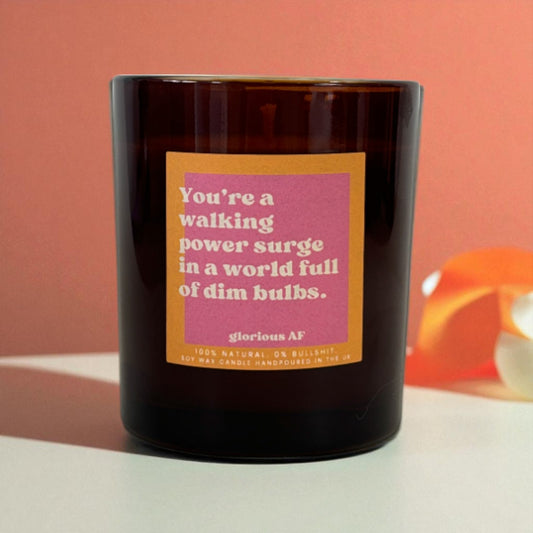 "Power Surge" Funny Candle