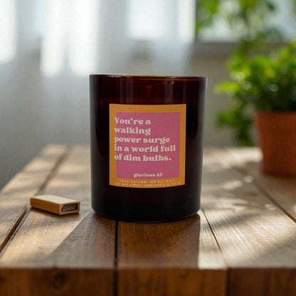 "Power Surge" Funny Candle