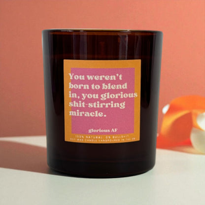 "Born to Stand Out" Funny Candle