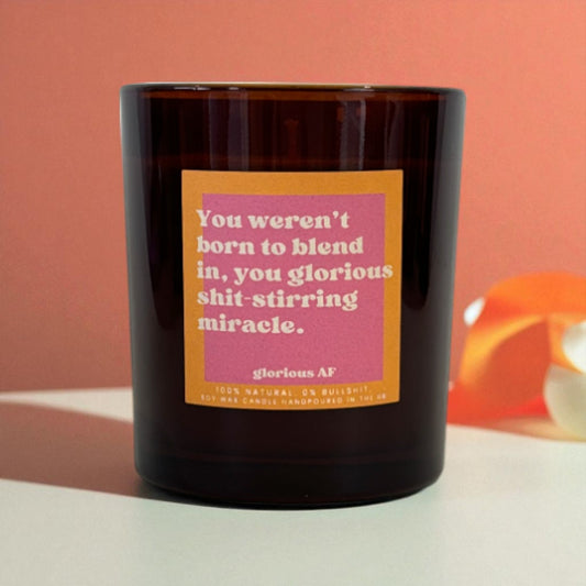 "Born to Stand Out" Funny Candle