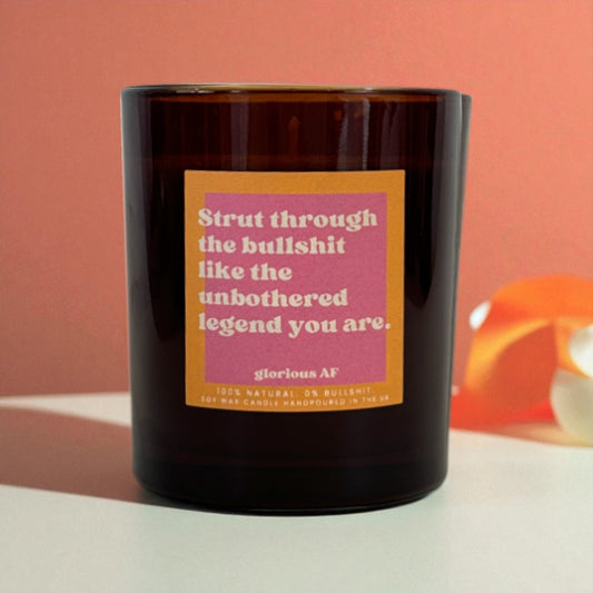 "Unbothered Legend" Funny Candle