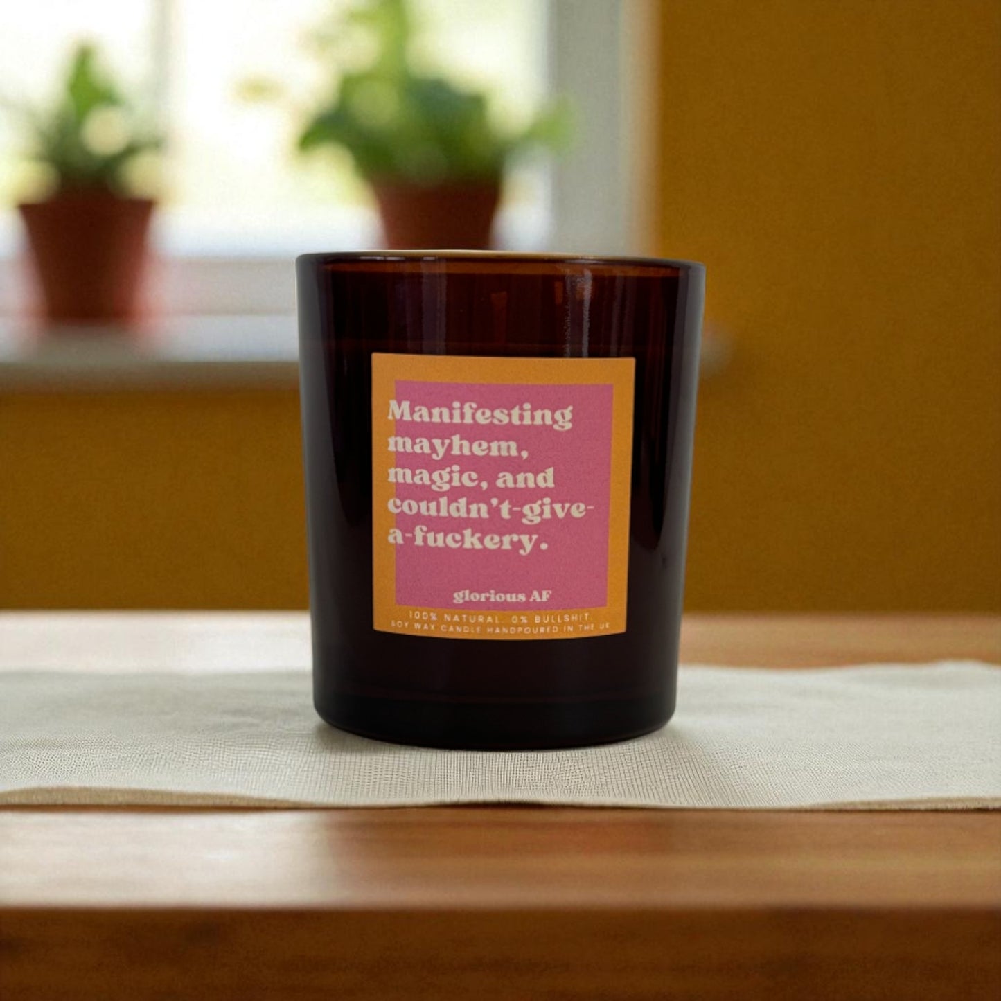 "Manifesting Mayhem" Funny Candle